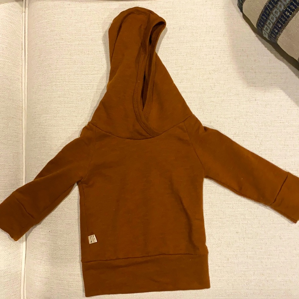 Childhoods Clothing Trademark Raglan Hoodie in Cognac